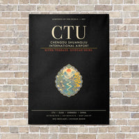 Thumbnail for Chengdu Shuangliu International Airport CTU - Canvas Framed - Black
