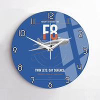 Thumbnail for Gloster Meteor F8 design on blue no frame wall clock