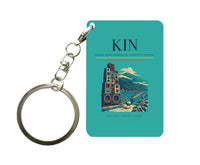 Thumbnail for Norman Manley International Airport (KIN) design on turquoise key chain