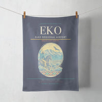 Thumbnail for Elko Regional Airport (EKO) design on navy blue towel