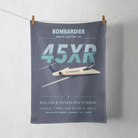 Thumbnail for Bombardier Learjet 45XR design on navy blue towel