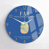 Thumbnail for Hector International Airport (FAR) design on blue no frame wall clock