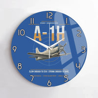 Thumbnail for A-1H Skyraider design on blue no frame wall clock