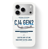 Thumbnail for Cessna Citation CJ4 Gen2 design on white magsafe iphone case, for iPhone 17 Pro