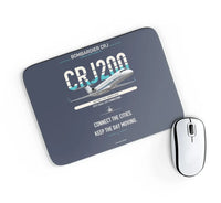 Thumbnail for Bombardier CRJ200 design on navy blue rectangle mouse pad