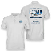 Thumbnail for Handley Page HPR.7 Dart Herald design on white polo