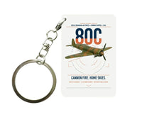 Thumbnail for IAR 80C design on white designed key chain, double-side print