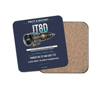 Thumbnail for JT8D design on navy blue 1 piece coaster