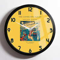 Thumbnail for VINTAGE G4088 - The Connecting Flight - Designed Wall Clocks design on yellow framed