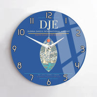 Thumbnail for Djerba-Zarzis International Airport (DJE) design on blue no frame wall clock