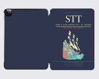 Thumbnail for Cyril E. King Airport (STT) design on navy blue ipad tablet case
