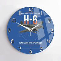 Thumbnail for Heinkel He 111H-6 design on blue no frame wall clock