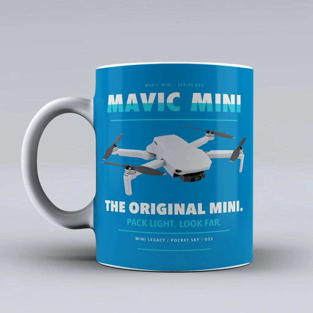 Mavic Mini Mug design on turquoise dji