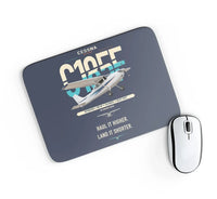Thumbnail for Cessna A185F Skywagon design on navy blue rectangle mouse pad