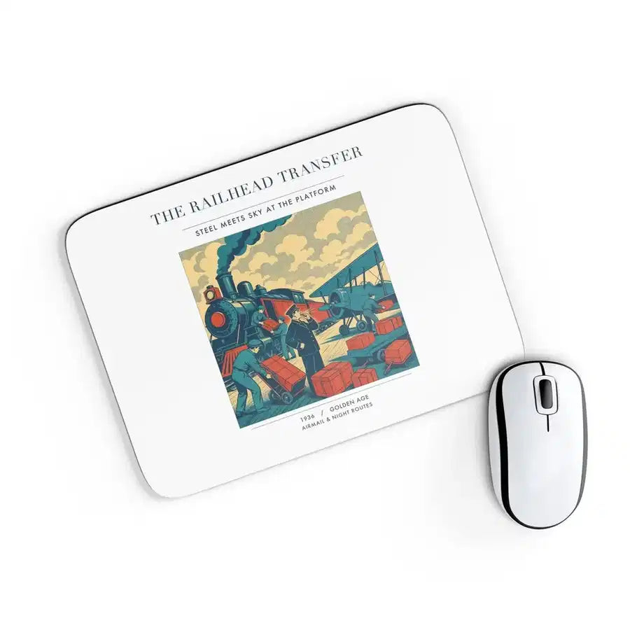VINTAGE G4485 - The Railhead Transfer - Designed Mouse Pads design on white rectangle