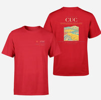 Thumbnail for Camilo Daza International Airport (CUC) design printed on red double-side t-shirt