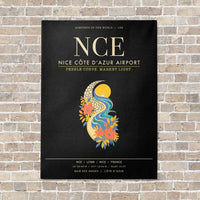 Thumbnail for Nice Cote dAzur Airport NCE - Canvas Framed - Black