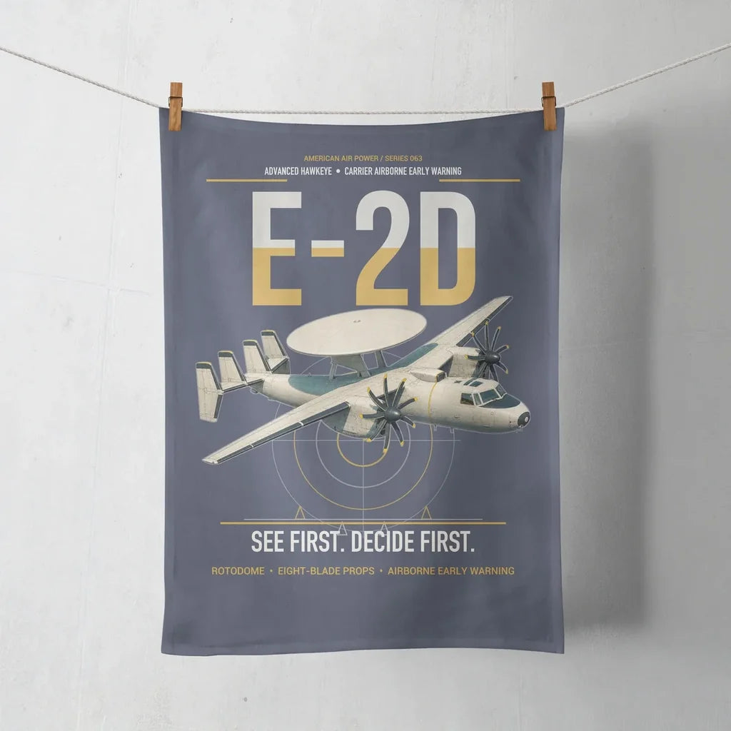 E-2D Advanced Hawkeye design on navy blue towel
