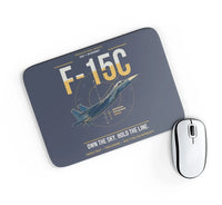 Thumbnail for F-15C Eagle design on navy blue rectangle mouse pad