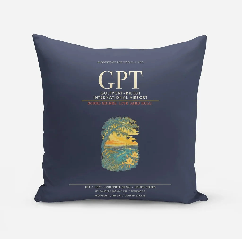 GulfportBiloxi International Airport GPT - Navy Blue