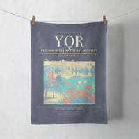 Thumbnail for Regina International Airport (YQR) design on navy blue towel