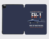 Thumbnail for FH-1 Phantom First Jet Takes the Deck design on navy blue ipad tablet case