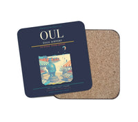 Thumbnail for Oulu Airport (OUL) design on navy blue 1 piece coaster