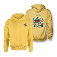 Thumbnail for VINTAGE G4028 - The Glacier Pilots - Double-Side Hoodie design on yellow double side