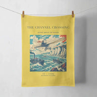 Thumbnail for VINTAGE G4002 - The Channel Crossing - Designed Towels design on yellow