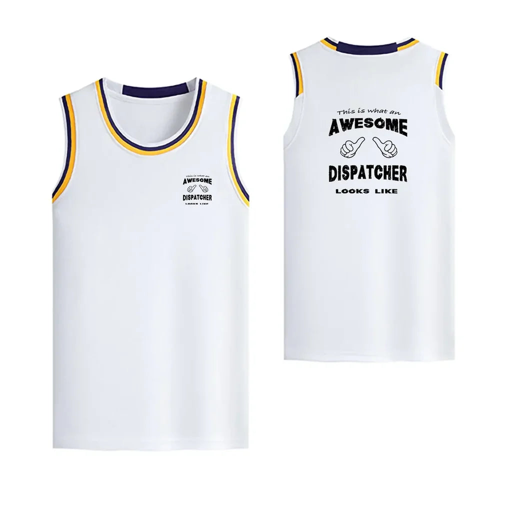 Dispatcher Designed Basketball Style Sports Tank Tops - view 16