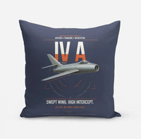 Thumbnail for Dassault Mystère IV A design on navy blue pillow