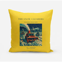 Thumbnail for VINTAGE G4105 - The Snow Clearers - Designed Pillows design on yellow