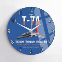 Thumbnail for T-7A Red Hawk design on blue no frame wall clock
