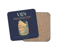 Thumbnail for Verona Villafranca Airport (VRN) design on navy blue 1 piece coaster