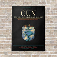Thumbnail for Cancun International Airport CUN - Canvas Framed - Black