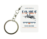 Thumbnail for F A-18E F Buddy Tanker design on white designed key chain, double-side print