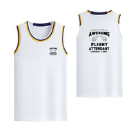 Thumbnail for Flight Attendant Designed Basketball Style Sports Tank Tops - view 16