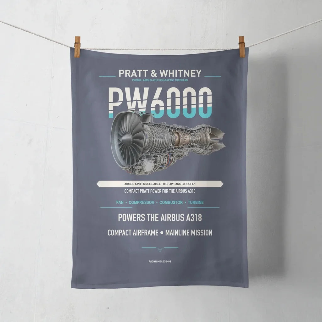 PW6000 design on navy blue towel