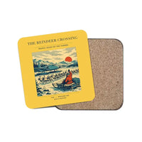Thumbnail for The Reindeer Crossing - Designed Coasters design on yellow 1-piece