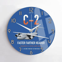 Thumbnail for Kawasaki C-2 design on blue no frame wall clock