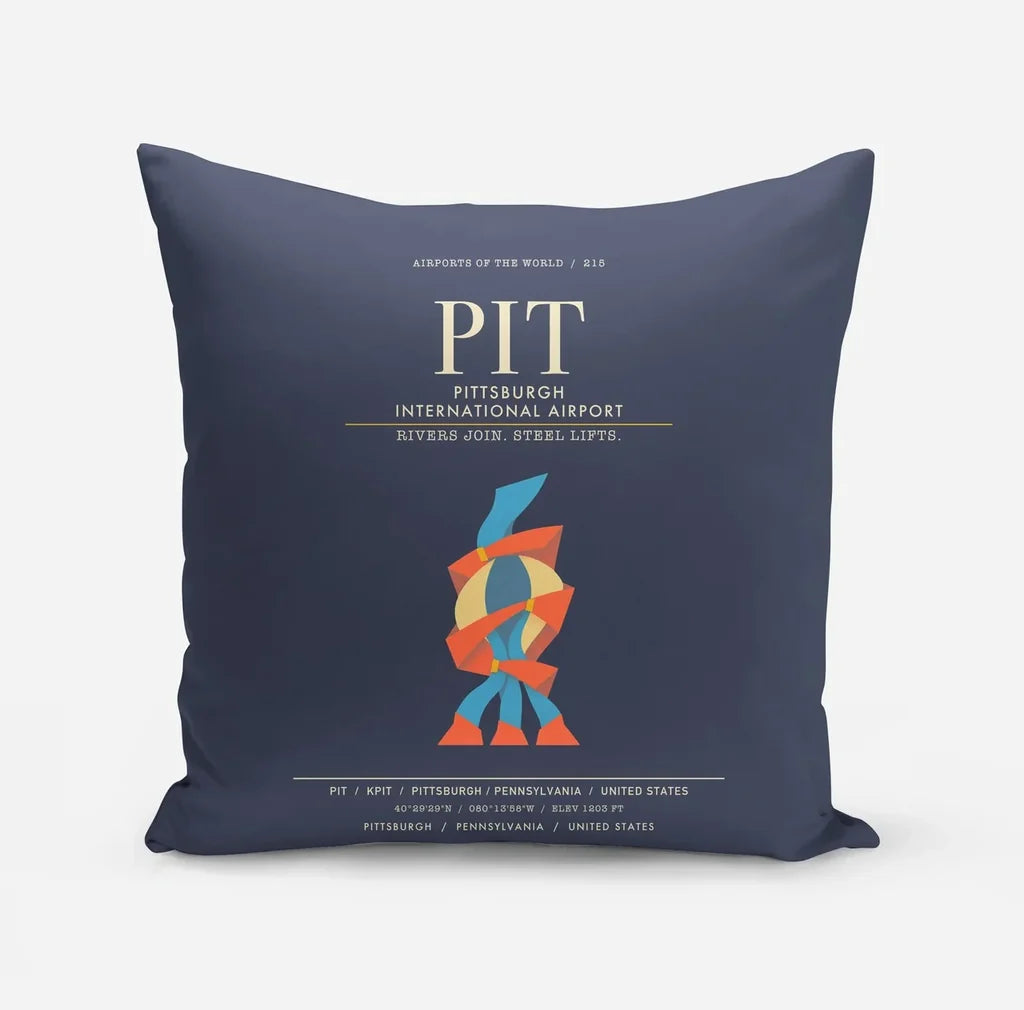 Pittsburgh International Airport PIT - Navy Blue