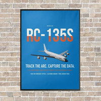 Thumbnail for RC-135S Cobra Ball vertical canvas print - framed - turquoise background