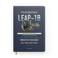 Thumbnail for CFM LEAP-1B design on navy blue notebook