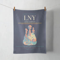 Thumbnail for Lanai Airport (LNY) design on navy blue towel