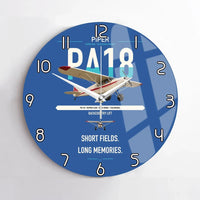Thumbnail for Piper PA-18 Super Cub design on blue no frame wall clock