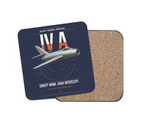 Thumbnail for Dassault Mystère IV A design on navy blue 1 piece coaster