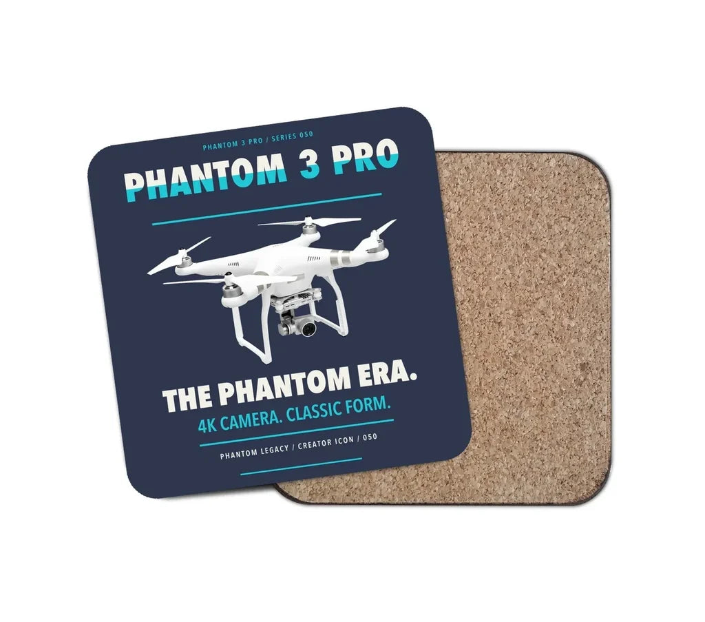 DJI Phantom 3 Professional design on navy blue 1 piece coaster