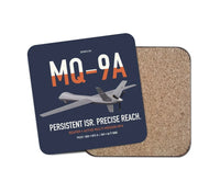 Thumbnail for MQ-9A Reaper design on navy blue 1 piece coaster