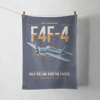Thumbnail for F4F-4 Wildcat design on navy blue towel