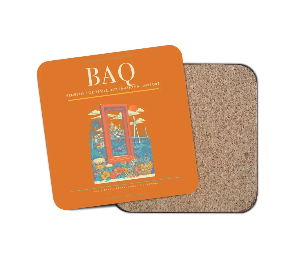 Ernesto Cortissoz International Airport BAQ Coaster 1-Piece - Orange